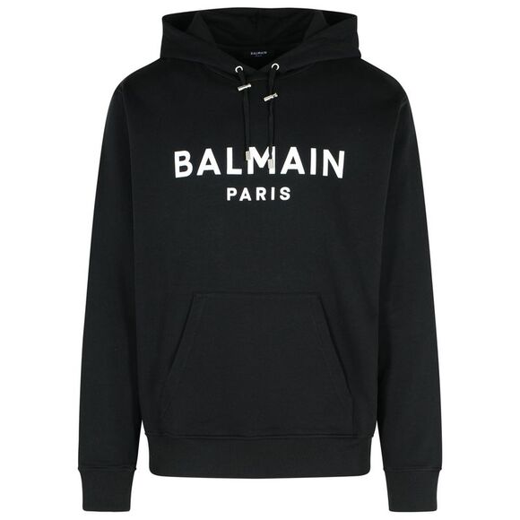Balmain Black Cotton Sweatshirt Men
